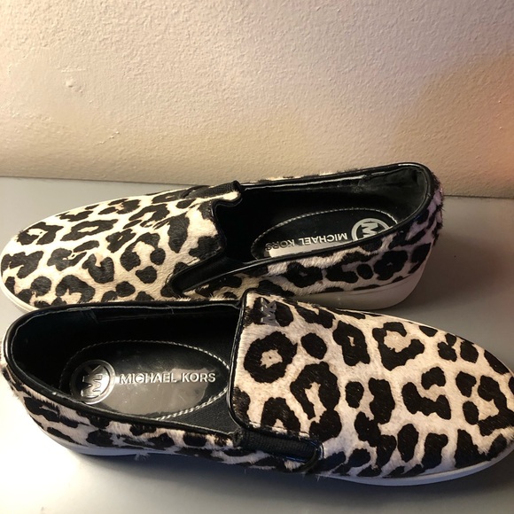 Michael Kors slip on runner. Pony hair animal. Size 5 1/2 ladies. Worn once. - Picture 1 of 5
